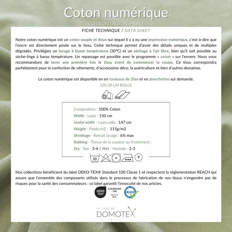 Algodón estampado NORTEN Beige / Rojo